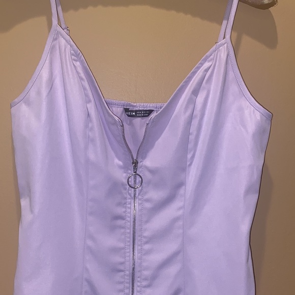 Lavender Zipper Dress - Picture 2 of 4